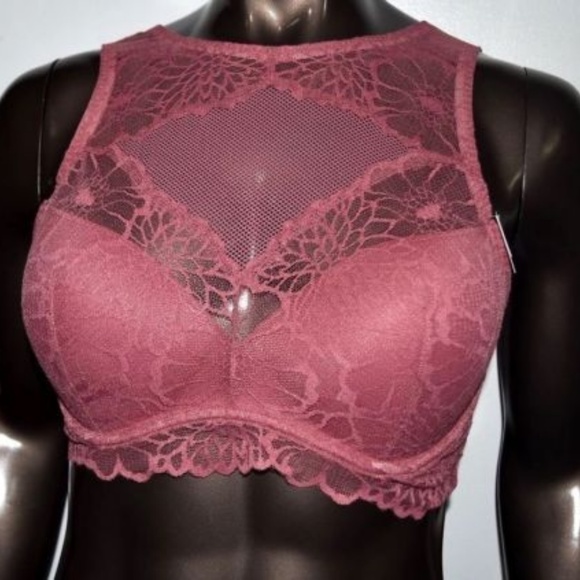 NWT- VS PINK HIGH NECK PADDED BRALETTE- 1 LEFT! - Picture 2 of 3